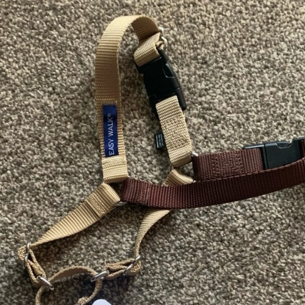 Easy Walk Brown and Tan Adjustable Pet Harness